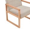 FÅTÖLJ MALMÖ - ljusgrå/naturfärgad, Modern, trä/textil (65/75/69cm) - Mömax