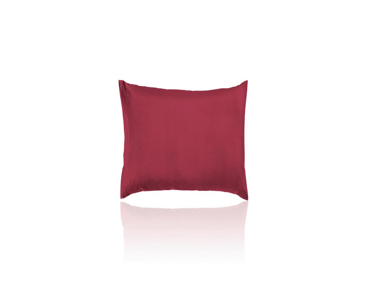 Kissenhülle Belinda ca. 65x65cm - Bordeaux/Silberfarben, Textil (65/65cm) - Premium Living