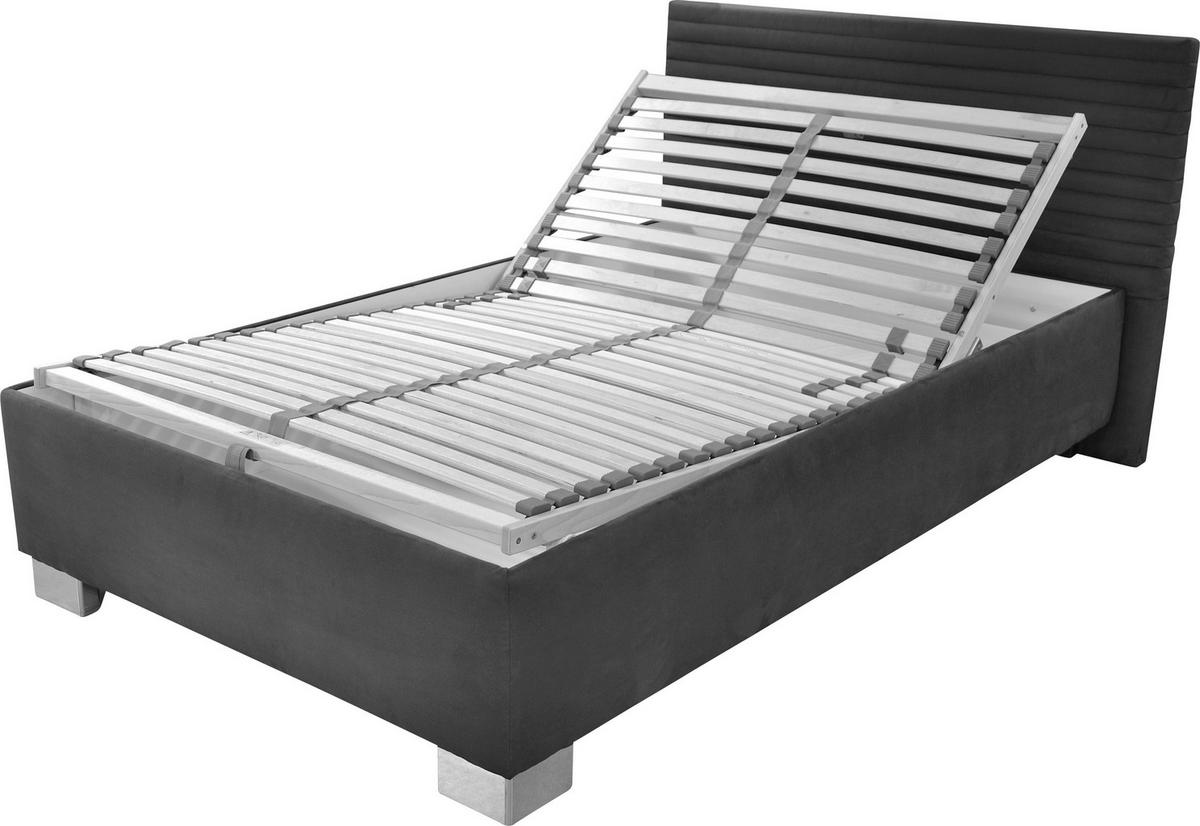 Tapecirani Krevet Como - bijela/ljubičasta, drvo/tekstil (120/200cm)