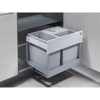 Einbauabfallsammler TANDEM-S - Silberfarben, Kunststoff (60/36,7/37,6cm) - HKT