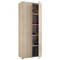Omara Za Čevlje Vandol, Barva Hrasta - srebrne barve/črna, Design, umetna masa/leseni material (71/180/39cm) - MID.YOU