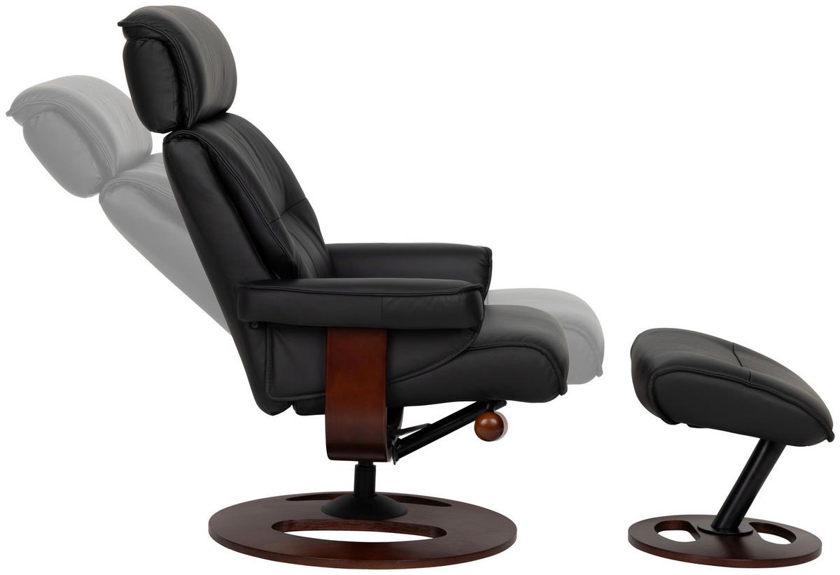 Počivalnik Calm, Črna - črna/barva oreha, Basics, kovina/tekstil (76/106/90cm) - Livetastic