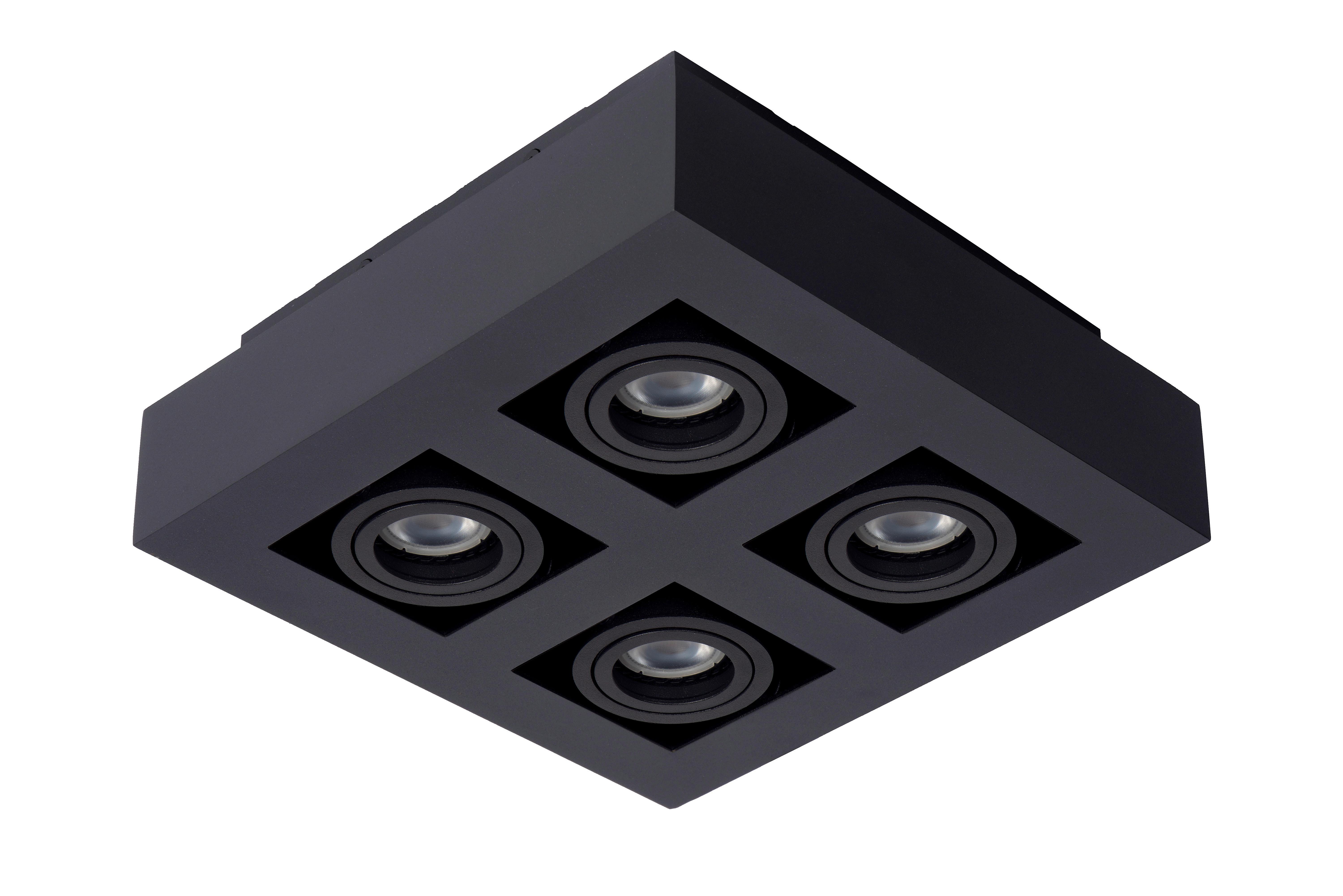 Deckenleuchte 09119/21/30 Xirax - Schwarz, Basics (25/25/8.8cm) - Lucide