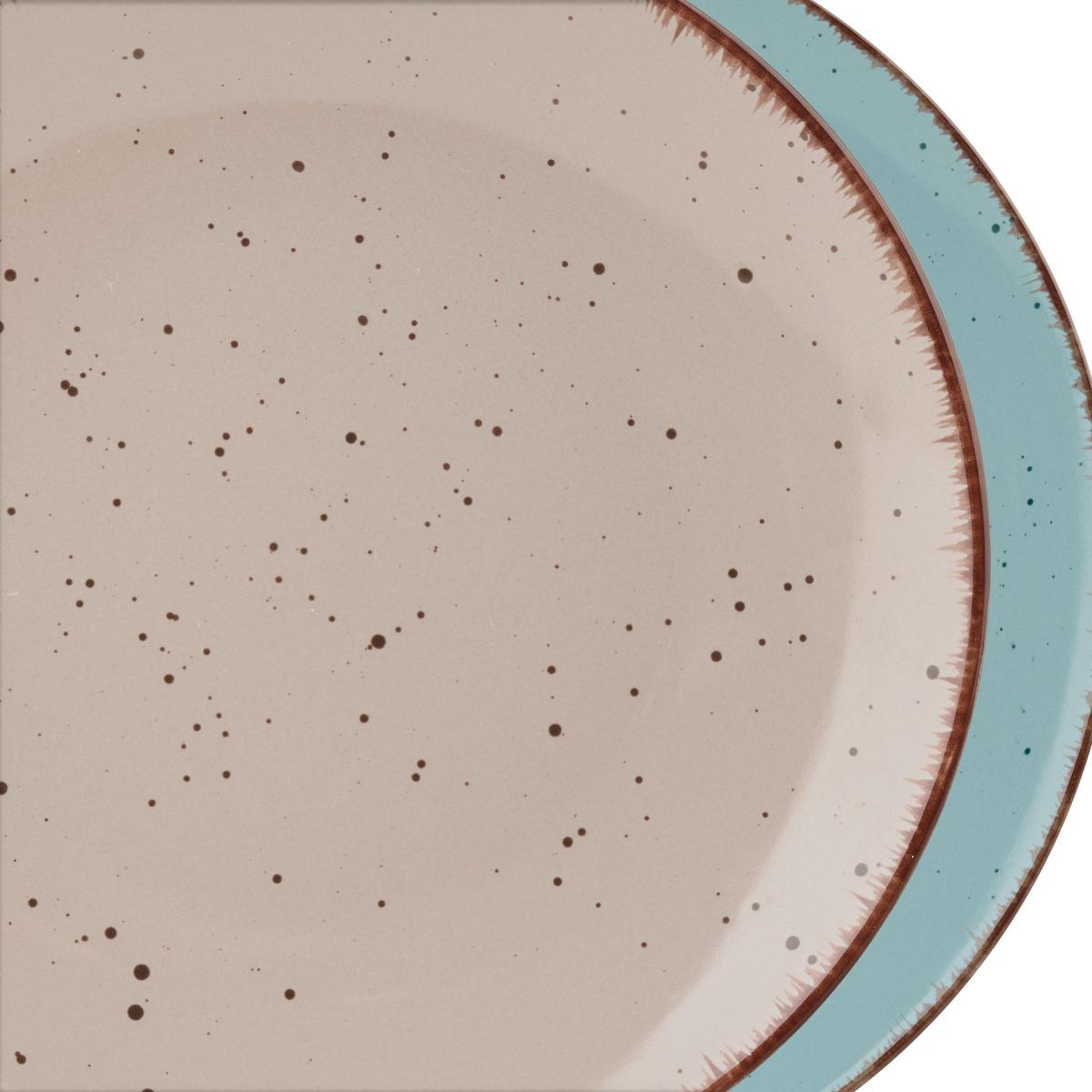 Kombiservice Milan Türkis/Beige, 16-teilig - Türkis/Beige, Basics, Keramik - Mömax