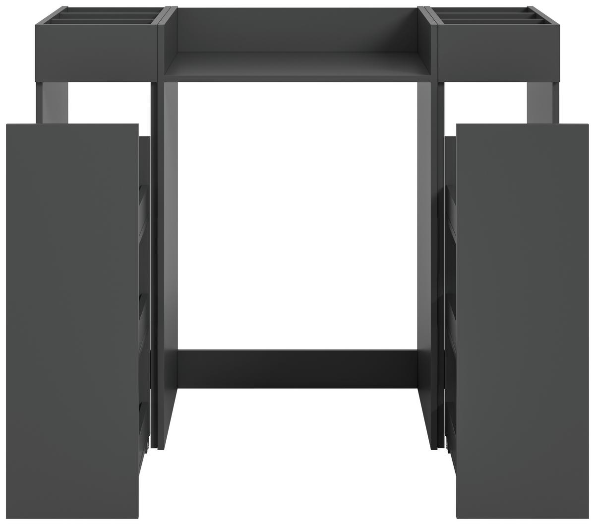 DULAP PENTRU MAșINA DE SPĂLAT FREE - antracit, Basics, material pe bază de lemn (124/101/60cm) - MID.YOU