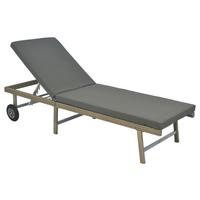 Vrtni Ležalnik Navarra - siva/bež, Moderno, kovina/umetna masa (202/35/65cm) - Gardenson