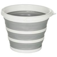 Vedro Clean Silr, 10 L, Siva, Bela - Basics, umetna masa (32/25/32cm) - MID.YOU