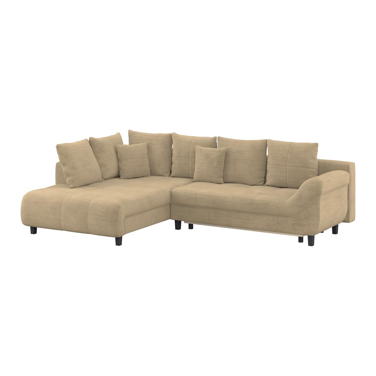 Kutna Garnitura Mendoza - bež/crna, Konvencionalno, tekstil (197/309cm) - Modern Living