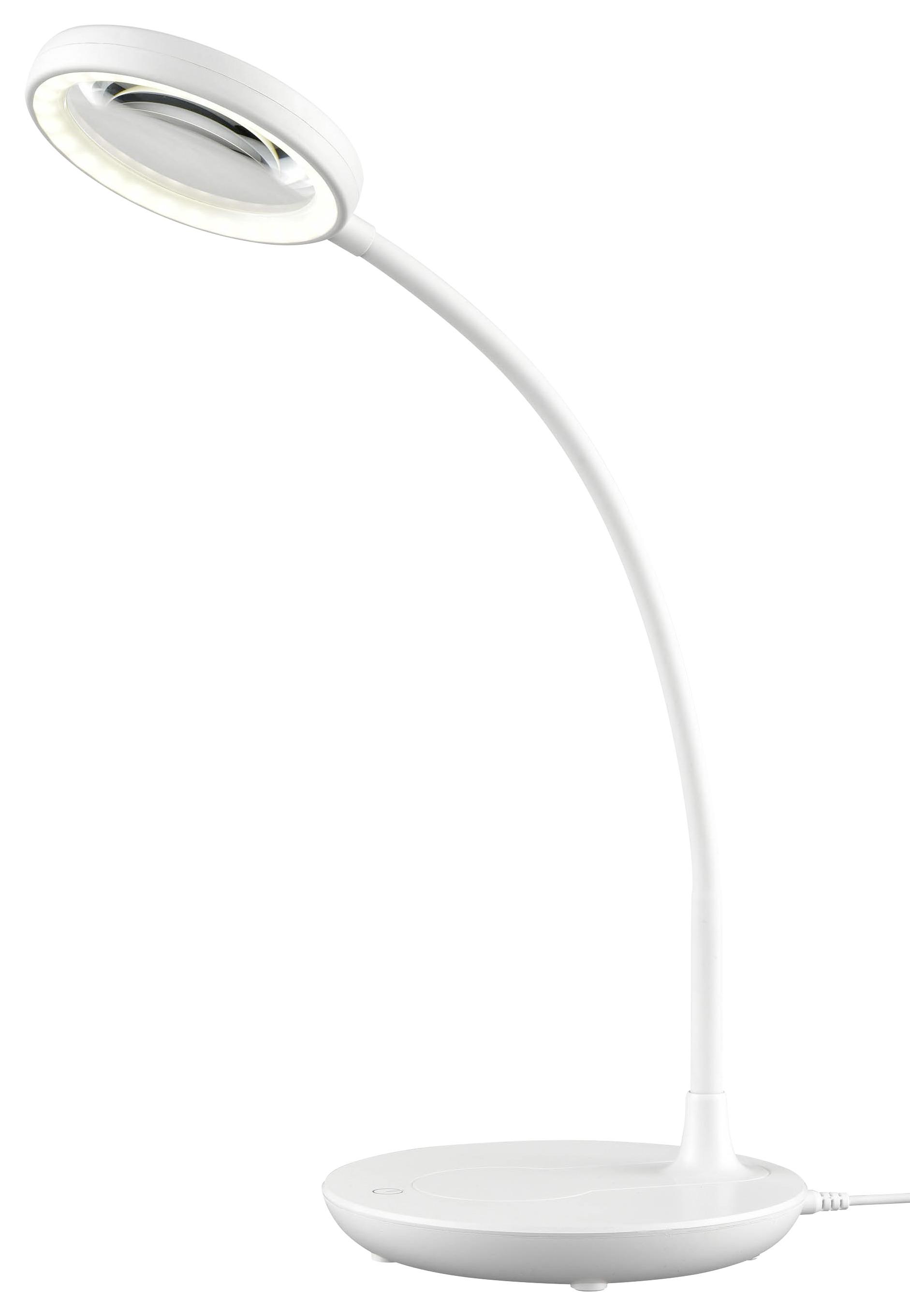 LED-SKRIVBORDSLAMPA LUPOP - vit, Romantik / Lanthus, plast (28/52cm) - Mömax