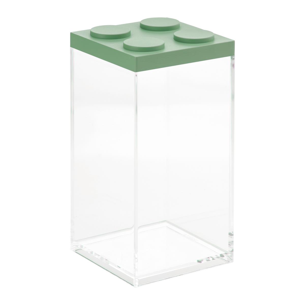 Vorratsdose Esila in Transparent/Grün ca. 1,5 l - Salbeigrün/Transparent, Kunststoff (10/10/20,5cm)