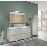 Lavoar dublu Armonia - alb lucios intens, Modern, materiale naturale (139/13,2/50,5cm)