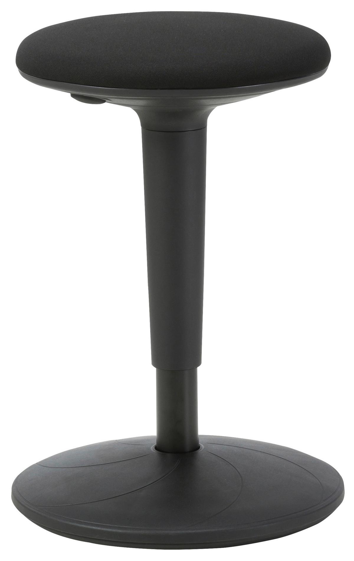 Hocker in Schwarz - Schwarz, Design, Kunststoff/Textil (37/55,5-73,5/39cm) - Mömax
