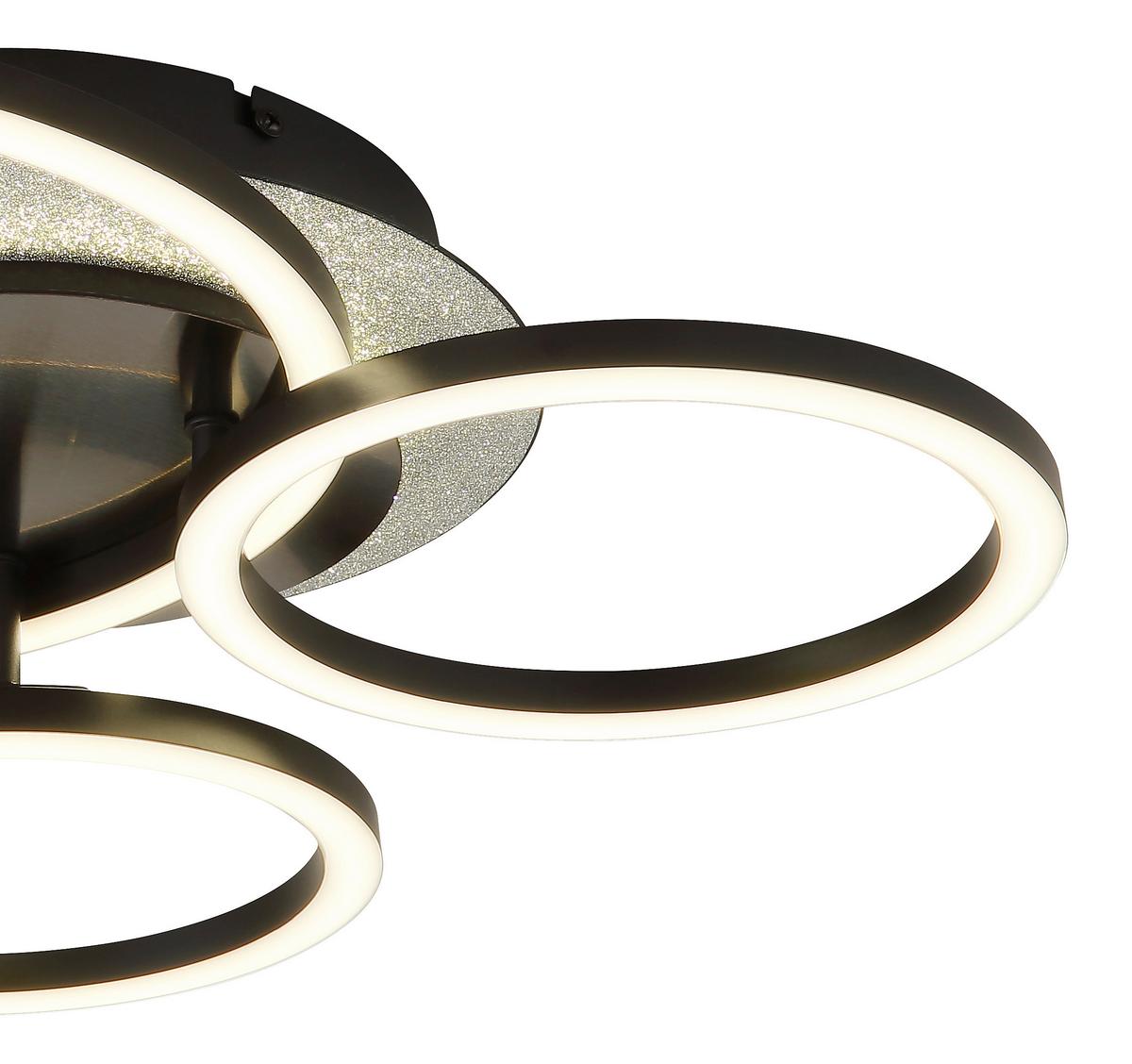 Led Stropna Svjetiljka Norberto - bijela/srebrne boje, Design, metal/plastika (46/42/11,5cm) - Globo