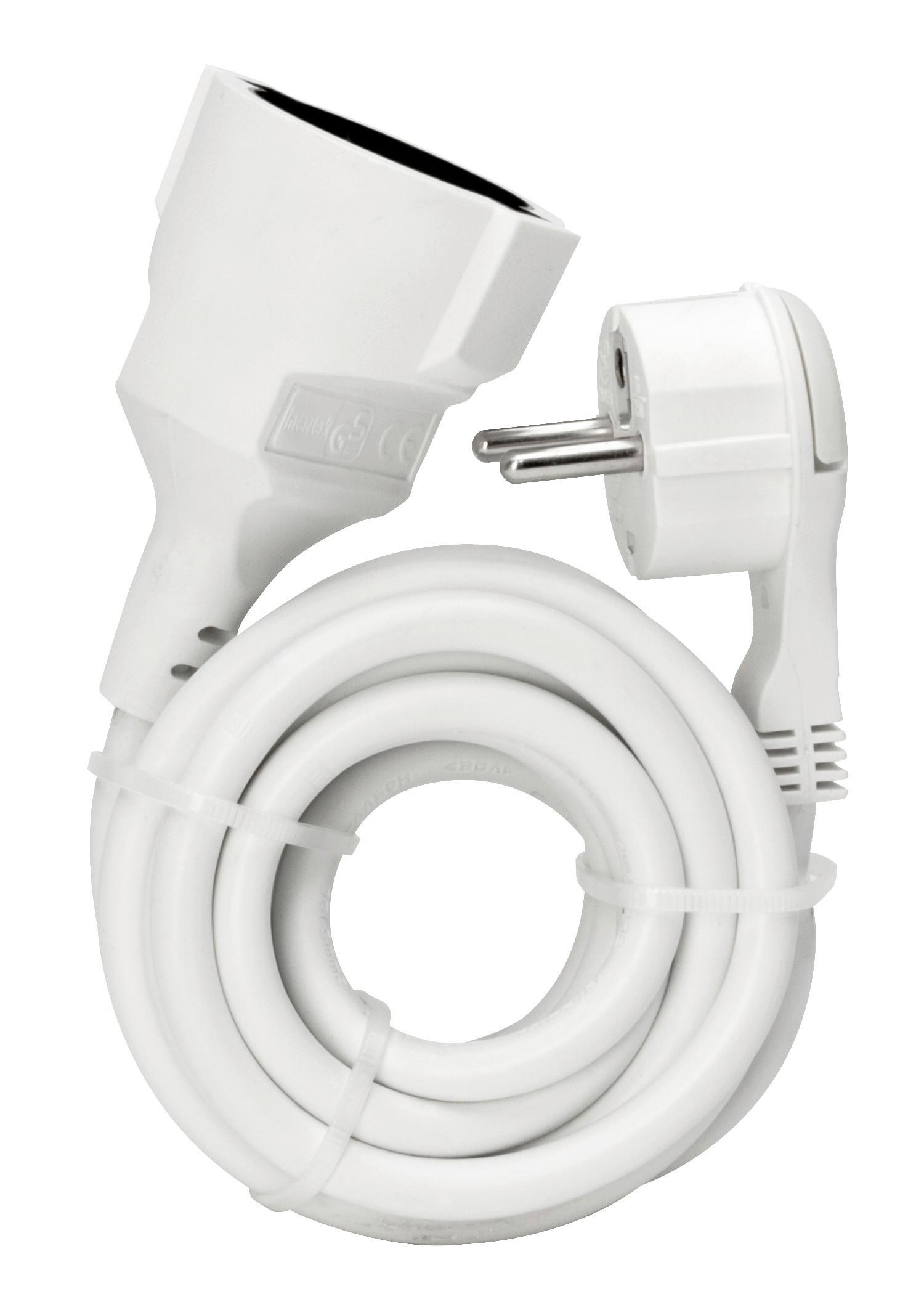 Verlängerungskabel in Weiß mit Flachstecker - Weiß (200cm) - Based