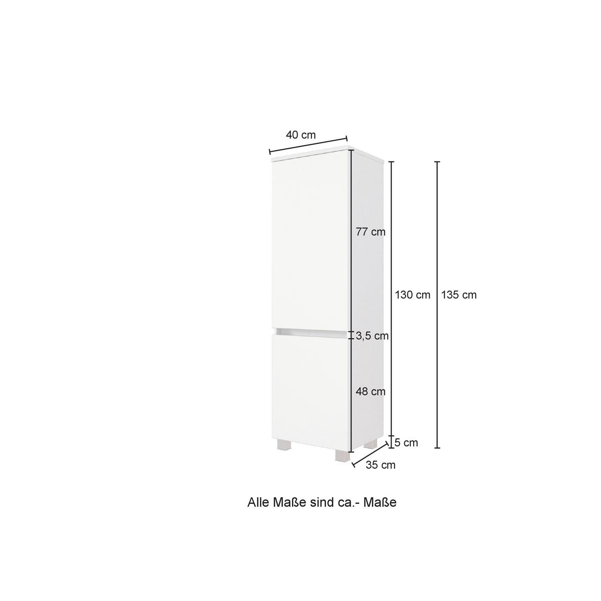 Badezimmer ''Helsinki'', Weiß/Eichefarben - Eichefarben/Weiß, KONVENTIONELL, Glas/Holzwerkstoff (120cm) - Held