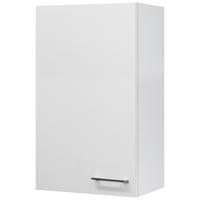 Küchenoberschrank Weiß - Edelstahlfarben/Weiß, MODERN, Holzwerkstoff/Metall (50/89/32cm) - FlexWell