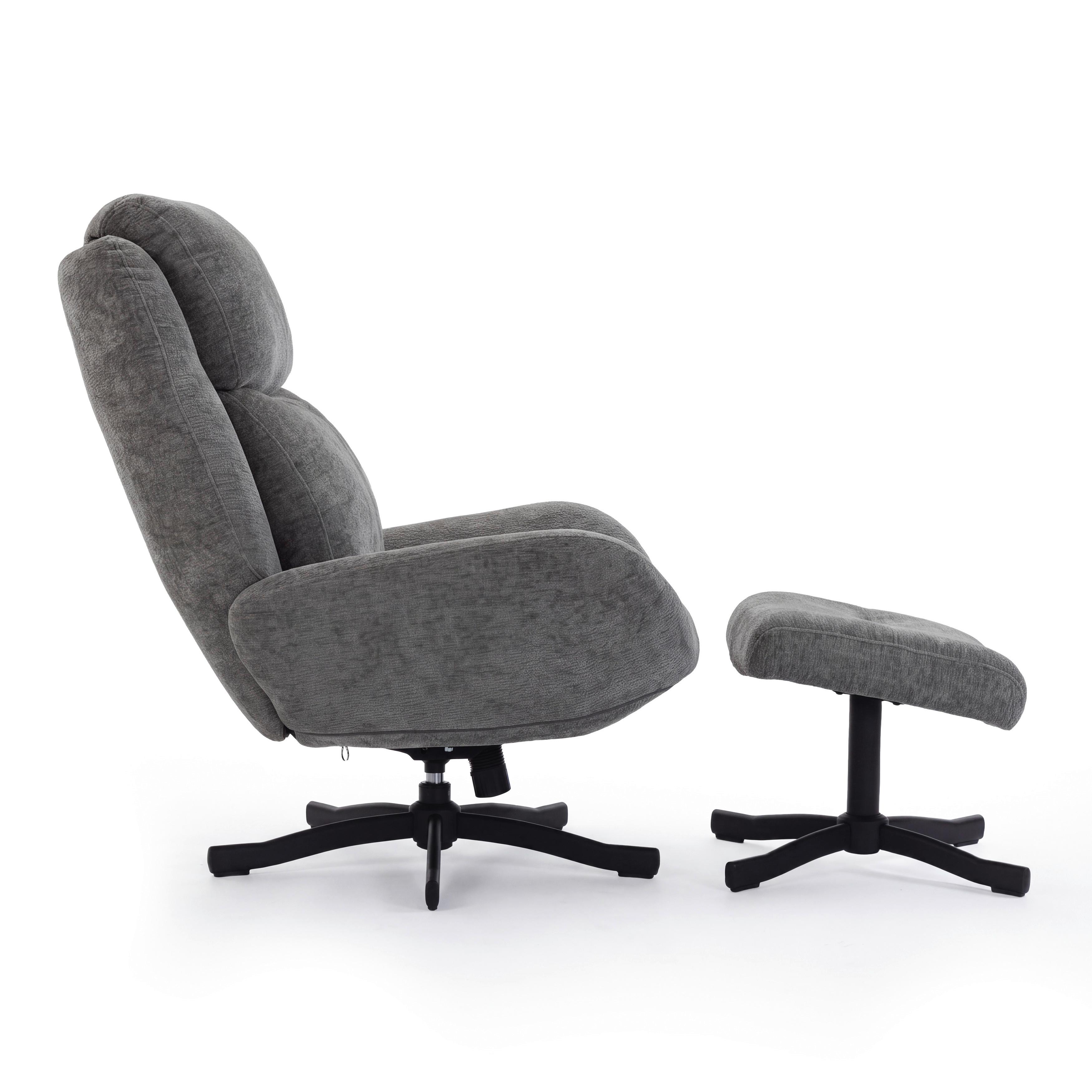 FÅTÖLJ NINA - grå/svart, Modern, metall/textil (72/96/87cm) - Bessagi Home