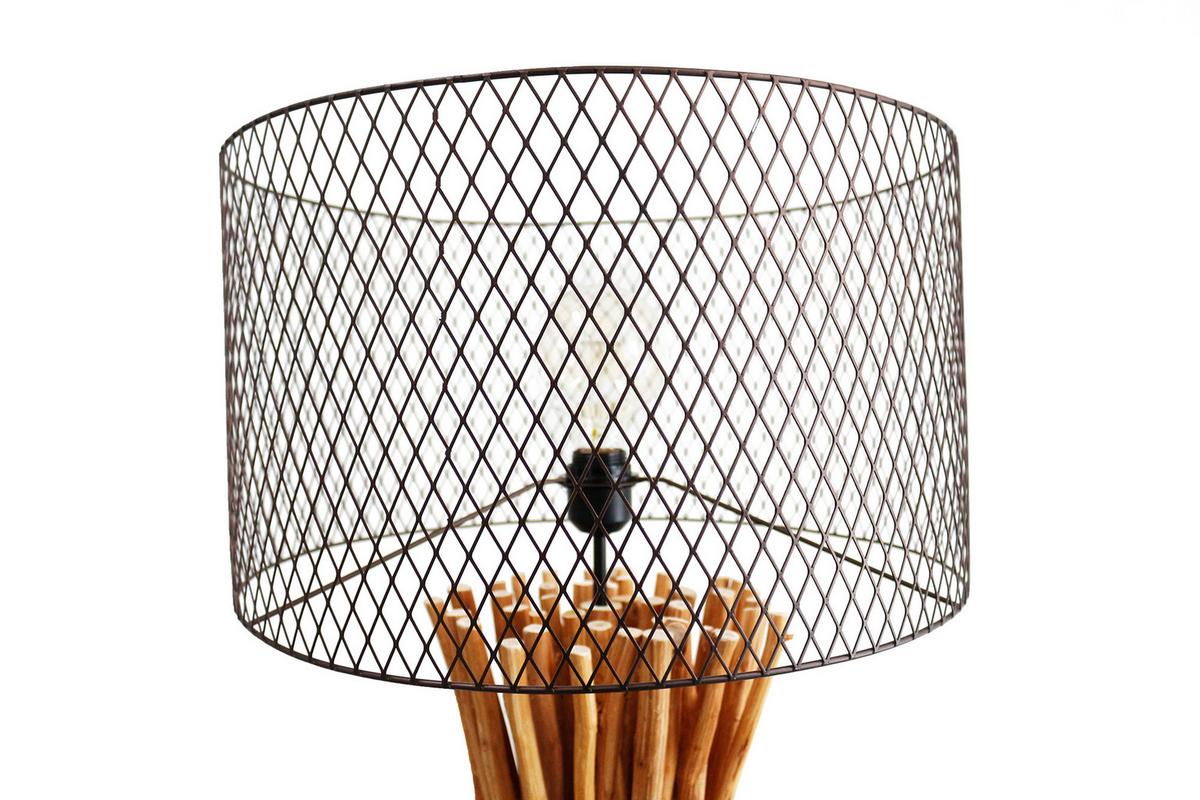 Stoječa Svetilka Driftwood - črna/naravne barve, Design, kovina/les (35/149/35cm) - P & B