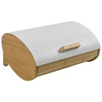 Brotbox Svea in Naturfarben - Naturfarben/Weiß, MODERN, Holz/Metall (35/25/15,5cm) - Mömax