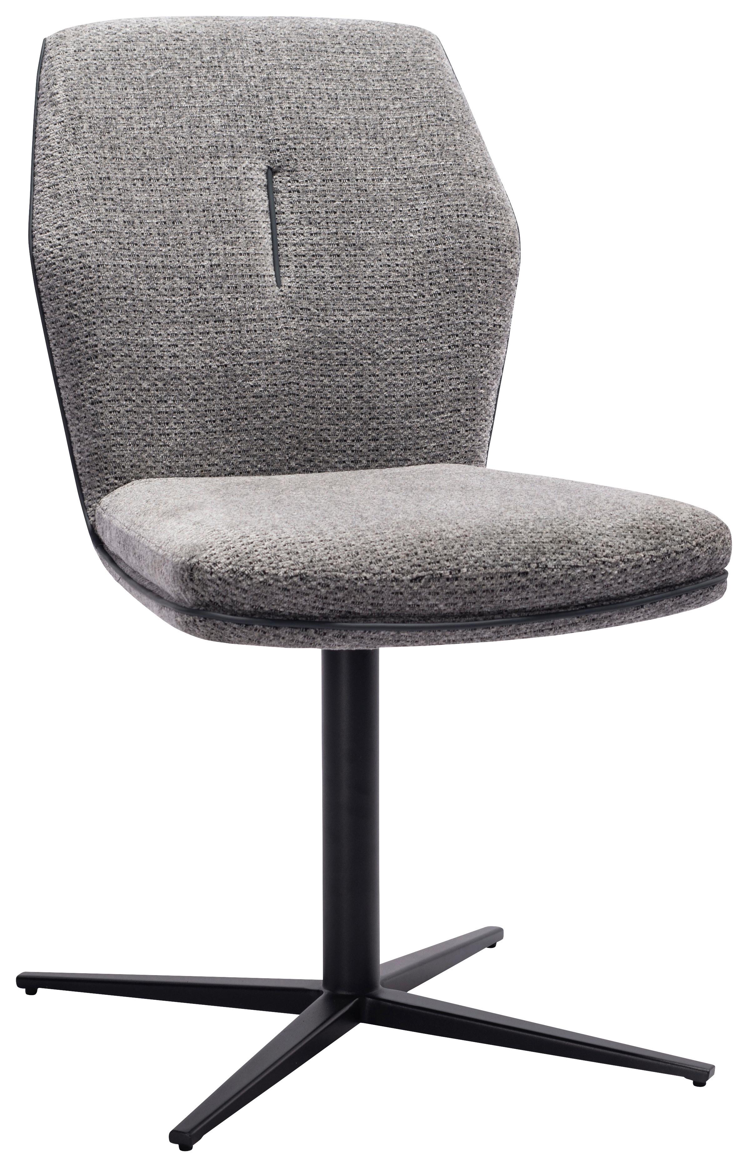 KRZESŁO LILLY - czarny/szary, Design, metal/tkanina (48/88/63cm) - Novel