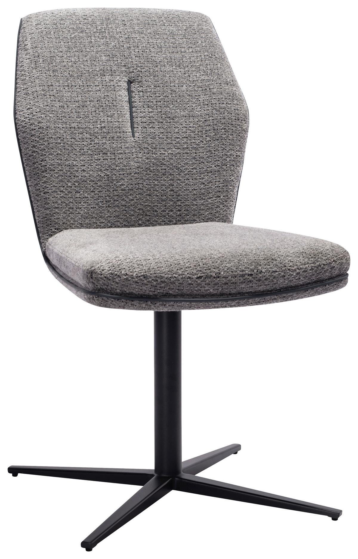 KRZESŁO LILLY - czarny/szary, Design, metal/tkanina (48/88/63cm) - Novel