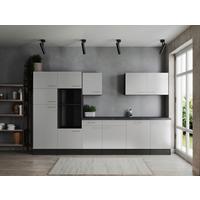 Kuhinjski Blok Brez Aparatov Oliver, 340cm - srebrne barve/siva, Design, kovina/leseni material (340cm) - Respekta