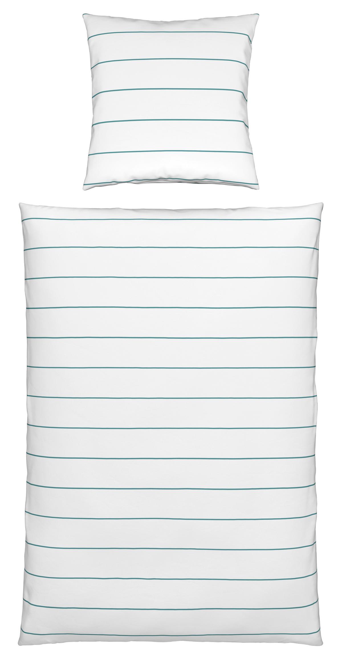 Wendebettwäsche Kira Wende Cooltex max. 135x200cm - Blau/Weiß, MODERN, Textil (135/200cm) - Modern Living