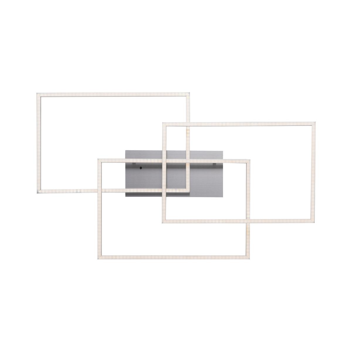 LED-Deckenleuchte Iven in Silberfarben max. 39 Watt - Silberfarben, Trend, Kunststoff/Metall (82/50cm)
