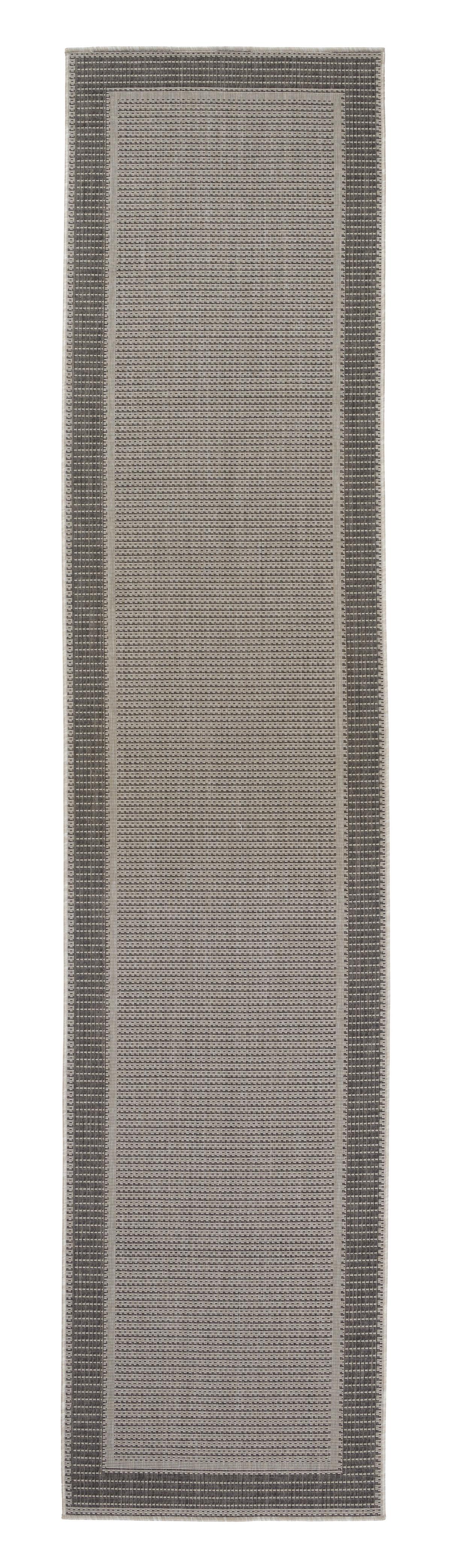 Flachwebteppich Country Grau 1 ca. 80x350cm - Grau, Konventionell, Textil (80/350cm) - Modern Living