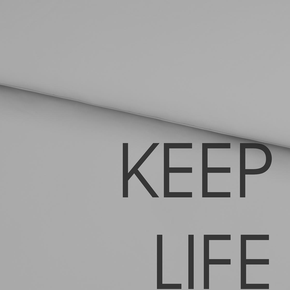 Bettwäsche Keep Life Grau ca. 140x200cm - Grau, Textil (140/200cm) - Mömax