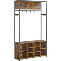 GARDEROBE HALL TREE - Schwarz/Braun, MODERN, Holzwerkstoff/Metall (100/180/32cm) - MID.YOU
