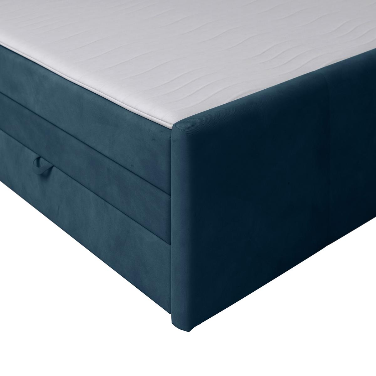 Boxspringbett Bologna ca. 180x200 cm Blau - Blau, MODERN, Holz/Kunststoff (180/200cm) - MID.YOU