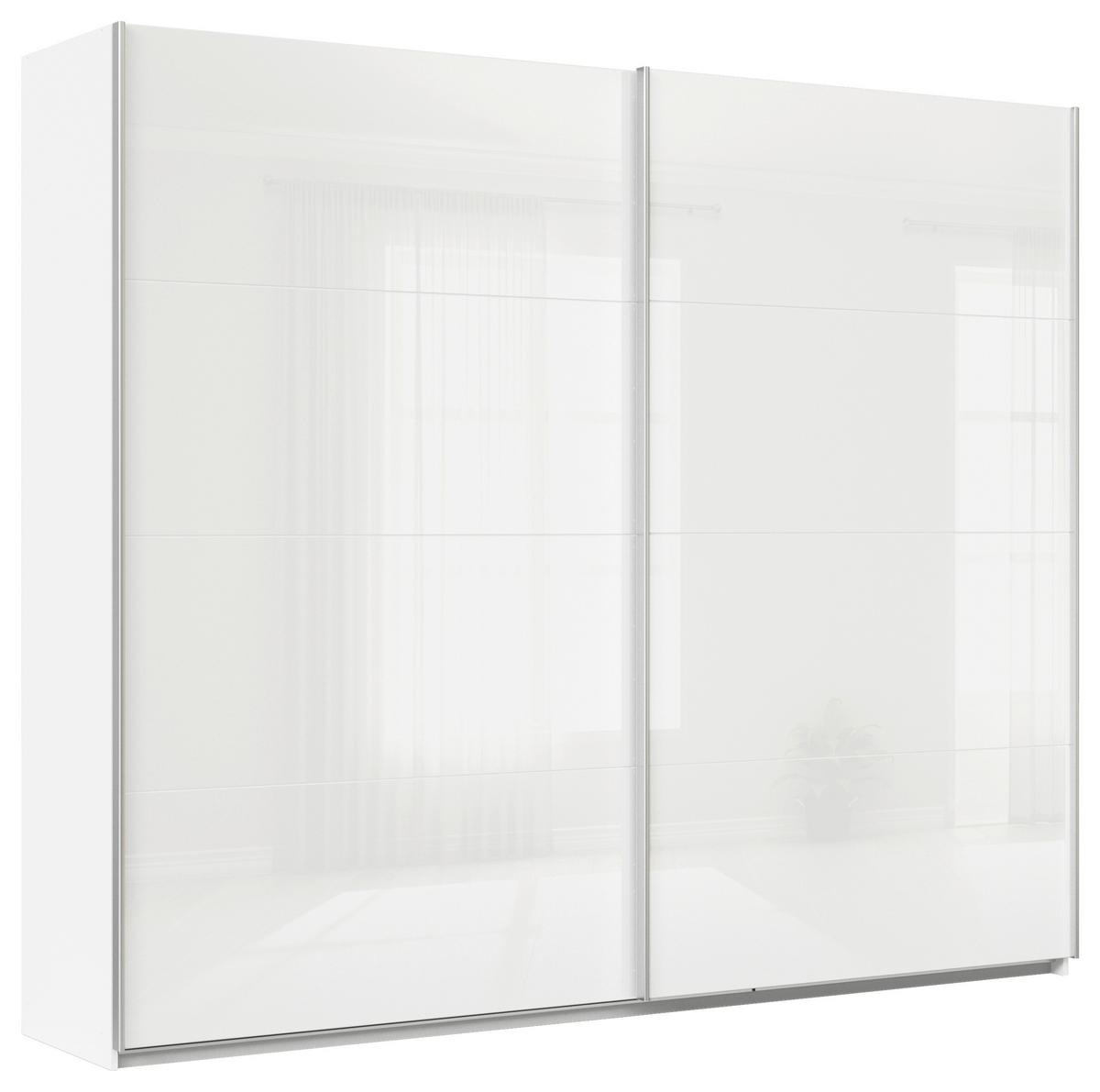 Ormar S Kliznim Vratima Feldkirch - bijela/bijela visoki sjaj, Moderno, staklo/drvni materijal (271/229/62cm) - Modern Living