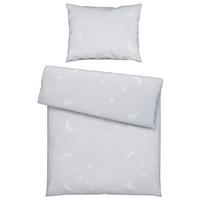 BETTWÄSCHESET STARS AND MOON - Weiss/Hellgrau, Konventionell, Textil (160/210cm) - Modern Living