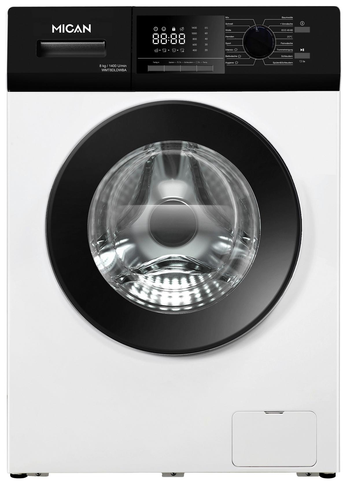 Waschmaschine WMT8DLDWBA - Weiß, Basics, Glas/Keramik (52/59,5/85cm) - Mican