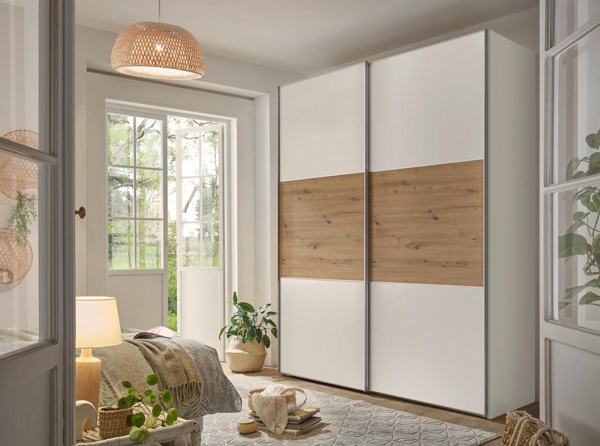 Ormar S Kliznim Vratima Includo - bijela/hrast Artisan, Design (200/222/68cm) - Premium Living