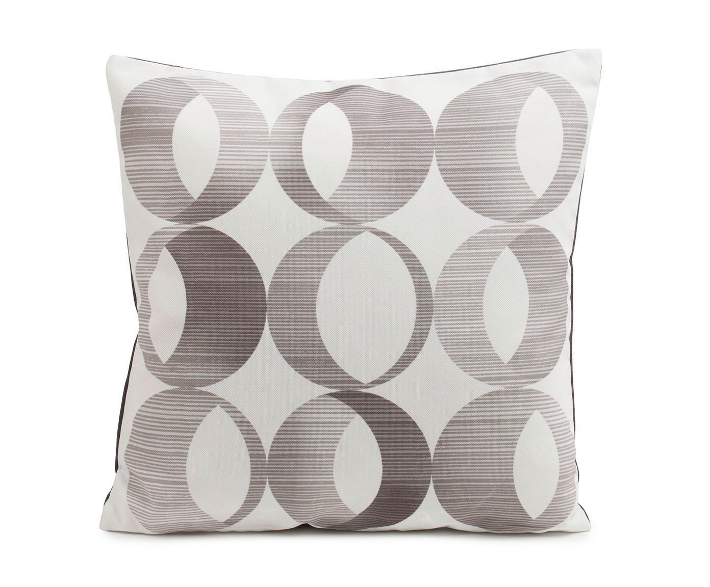 POSZEWKA NA PODUSZKĘ BELLINO - kolor srebrny/biały, Lifestyle, tkanina (50/50cm) - Ambiente