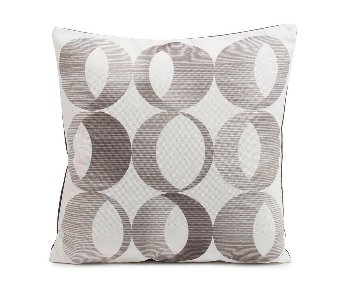 POSZEWKA NA PODUSZKĘ BELLINO - kolor srebrny/biały, Lifestyle, tkanina (50/50cm) - Ambiente