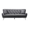 Bigsofa Liliana Dunkelgrau Samt - Dunkelgrau/Roségold, MODERN, Holz/Textil (227/95/93cm) - Bessagi Home