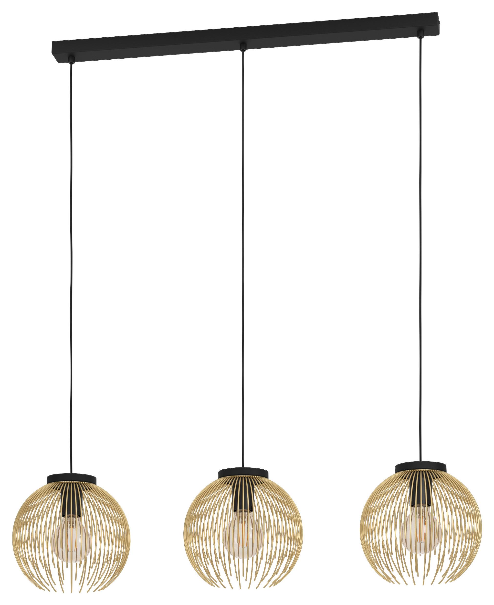 LAMPA WISZĄCA 900167* VENEZUELA - czarny/kolor złoty, Design, metal (93,5/23,5/110cm)