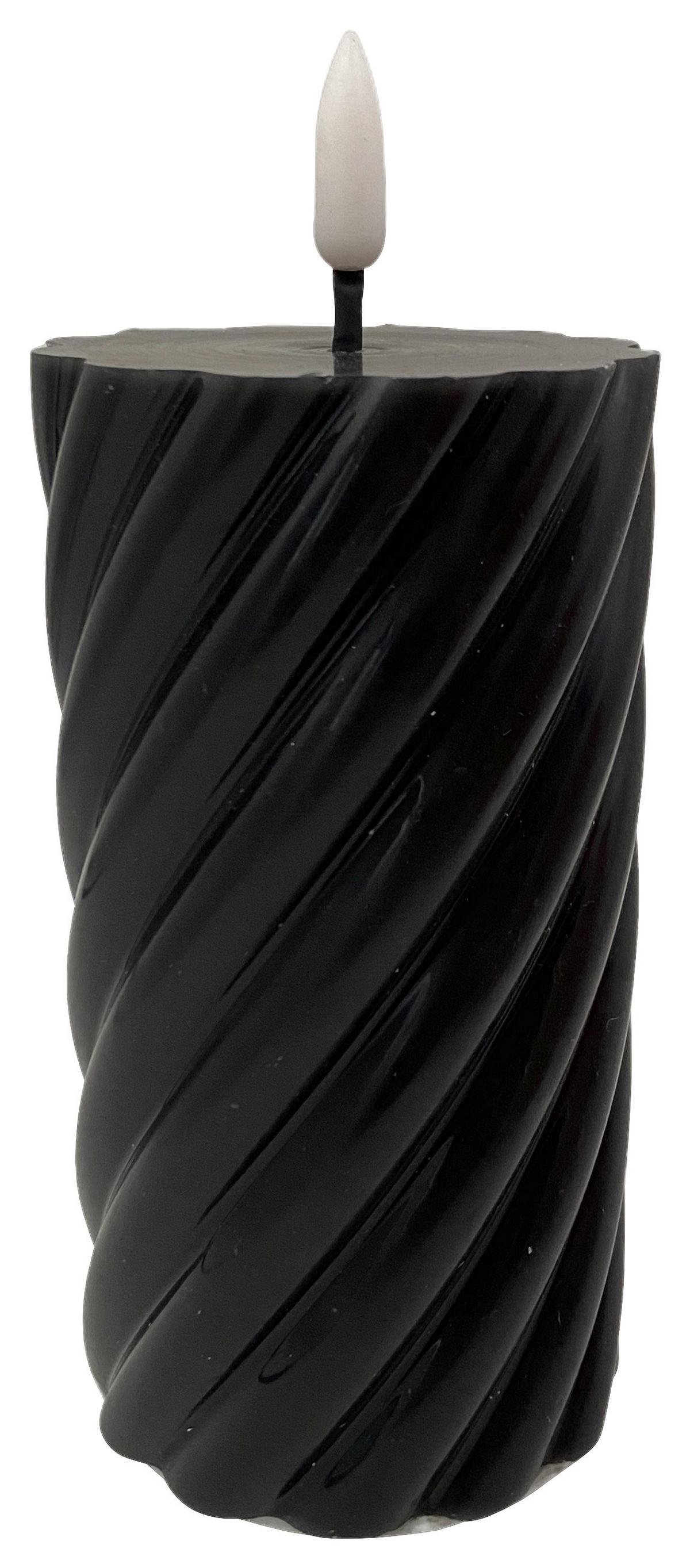 LED-Kerze Twist in diversen Farben - Rot/Goldfarben, KONVENTIONELL, Naturmaterialien/Kunststoff (7/13cm) - Modern Living