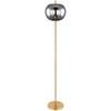 Stehleuchte Blacky I in Messingfarben max. 60 Watt - Messingfarben, Design, Glas/Metall (30/160cm) - Globo