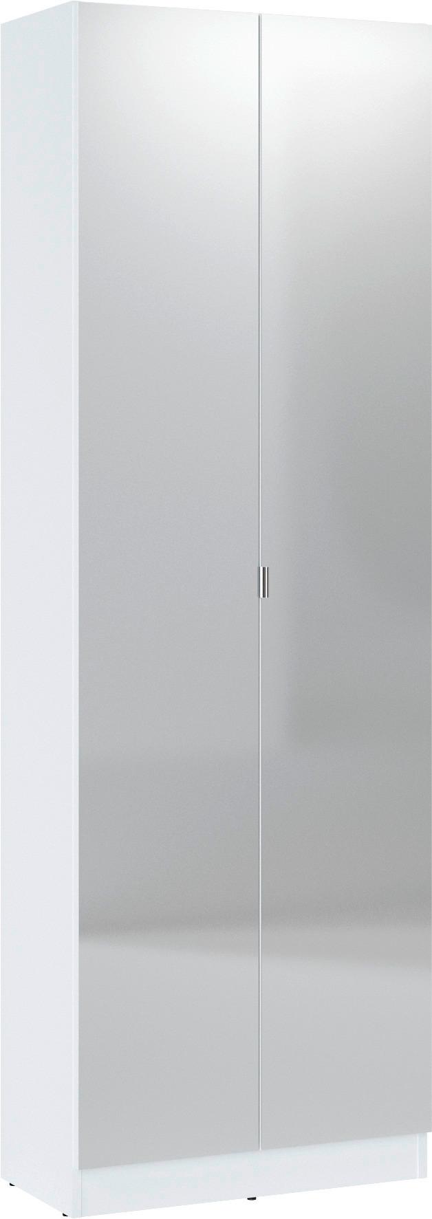 Dulap multifuncțional LENA - alb, Trend, sticlă/material pe bază de lemn (65/195,5/33cm) - Modern Living