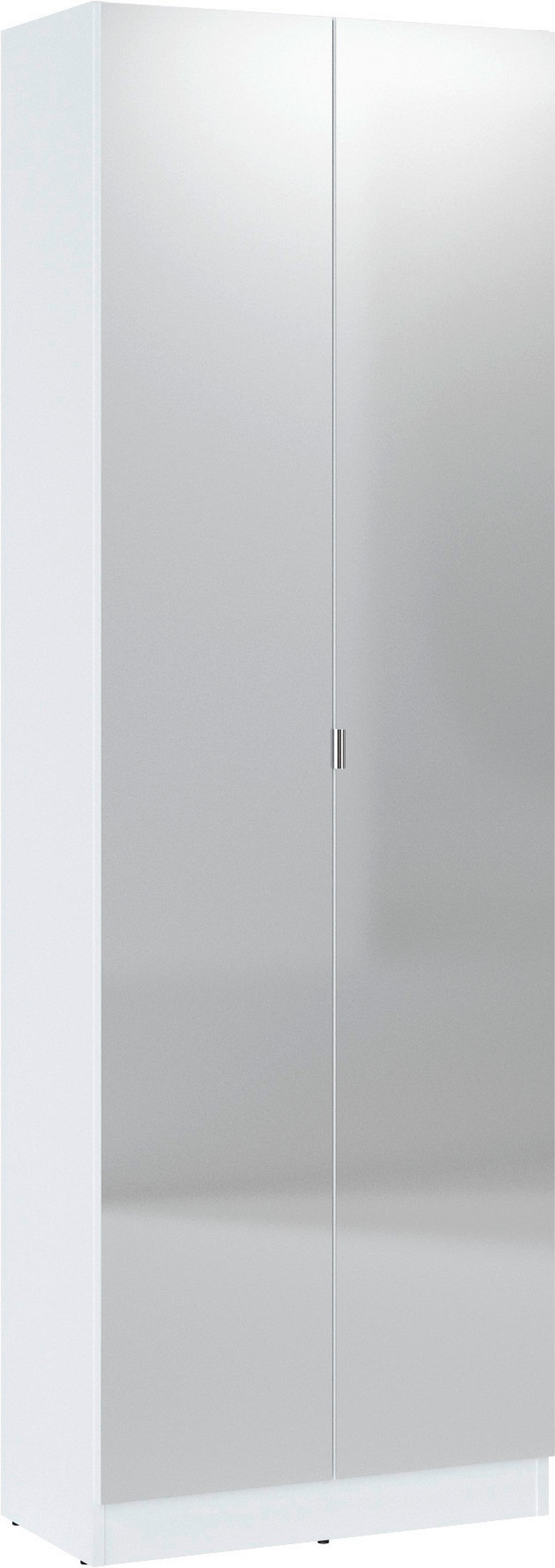 Dulap multifuncțional LENA - alb, Trend, sticlă/material pe bază de lemn (65/195,5/33cm) - Modern Living