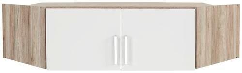 Dulap auxiliar superior Schrank Wien - alb/culoare lemn stejar, Konventionell, material pe bază de lemn (120/39/54cm)