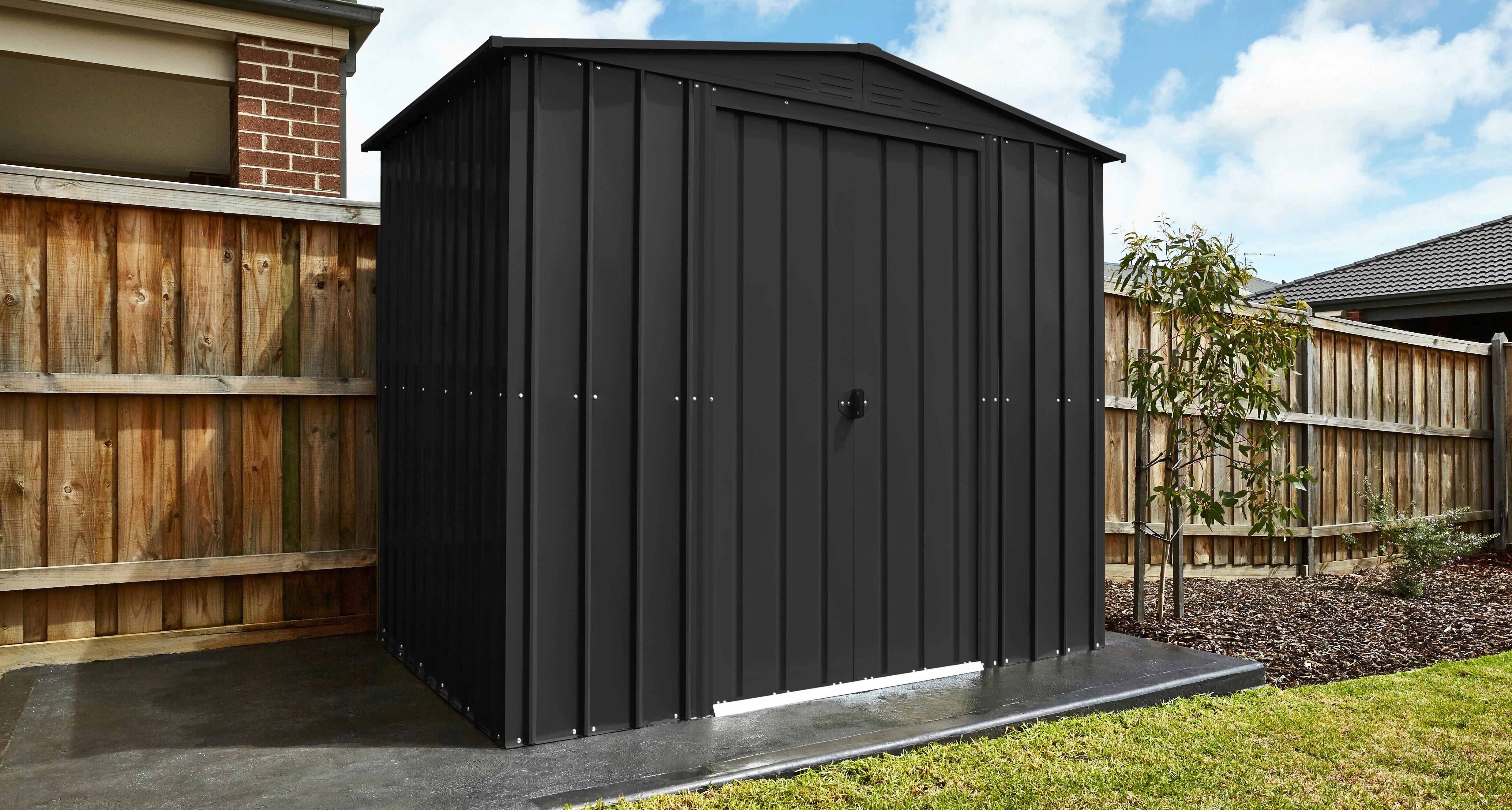 Gartenhaus In Anthrazit - Anthrazit, Basics, Metall (245/220/185cm)