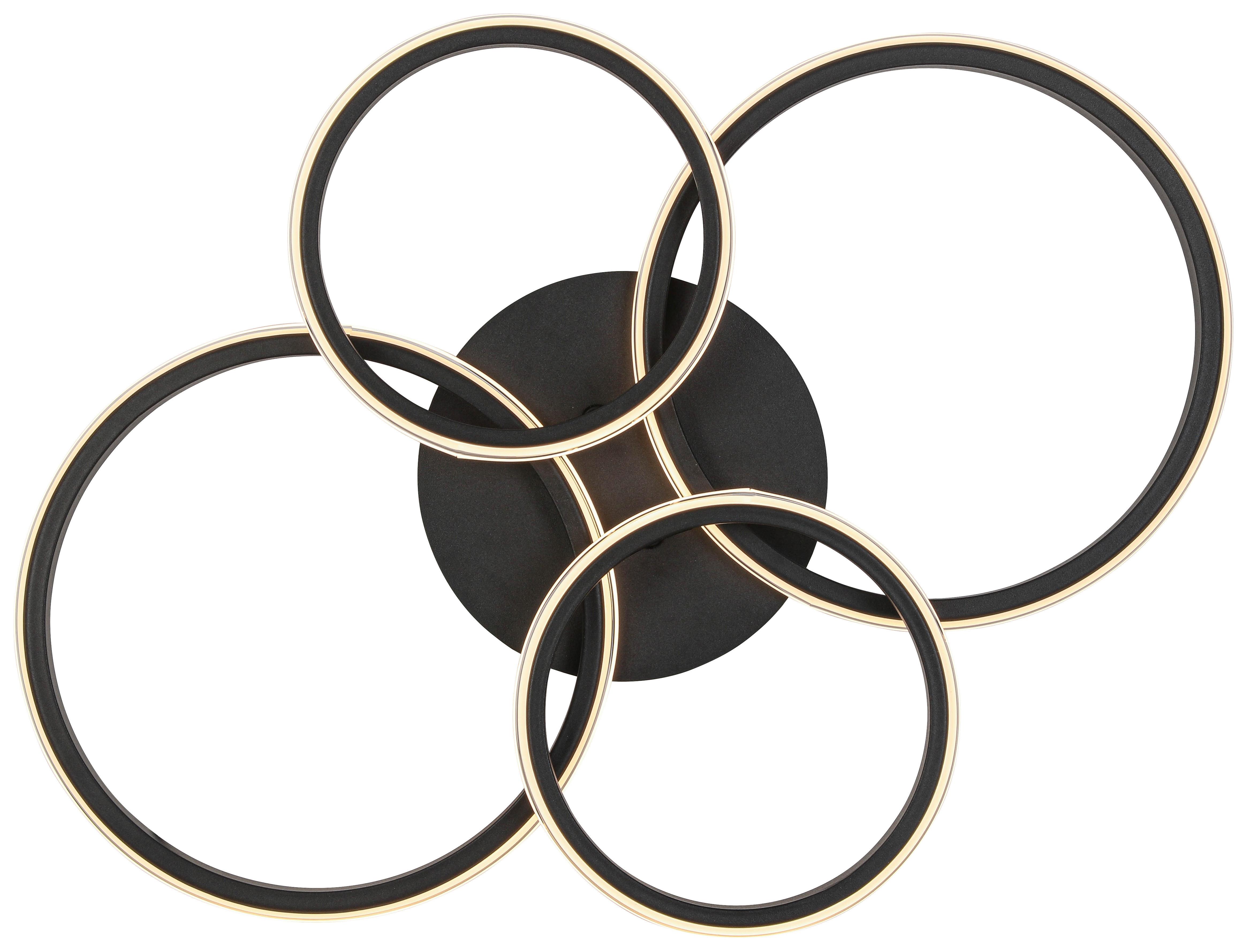 Led Svjetiljka Stropna Maxi - boje kroma/crna, Moderno, metal/plastika (62/46/9cm) - Mömax