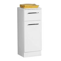 SZAFKA DOLNA TRIER - biały/kolor chromowy, Konventionell, materiał drewnopochodny (30/81/33cm) - Carryhome