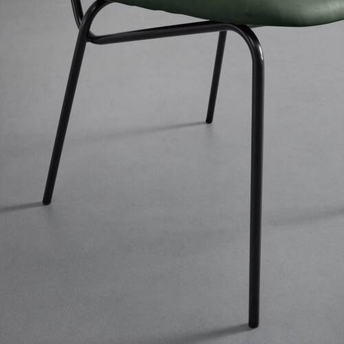 KRZESŁO ELLA - zielony/czarny, Modern, metal/drewno (53/79/61cm) - Bessagi Home