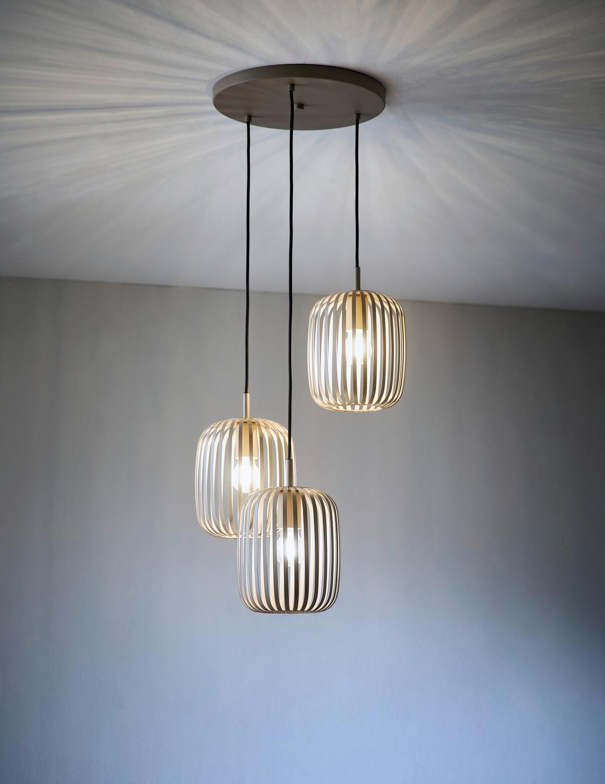 LAMPA WISZĄCA 900687 ROMAZZINA - kolor piaskowy, Design, metal (46/110cm) - Eglo